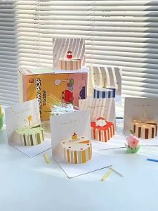 SG STOCK Island Gems Teachers Day Gift Card 3D Creative Pop Up Card Hollow Paper Carving Cake for Birthday Gift Ideas