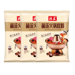 Chongqing Dezhuang Hot Pot with Tomato Seasoning Bone Soup G * 3 Bags Clear Soup Mushroom Soup Hot Pot Seasoning Household Non-Spicy Seasoning