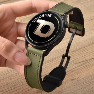 18 22mm Leather+Silicone Strap For Oneplus Watch Lite/Oneplus 3 43mm 46mm/Oneplus 3 2 2R Magnetic Band For Oppo Watch S X2 4Pro