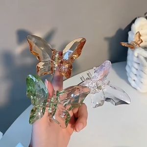 Jepit Rambut Kupu-Kupu 3D Berkilau Untuk Anak Dan Dewasa Gaya Harian