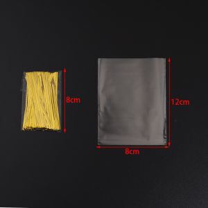 100pcs Transparent Plastic Treat Bags with Twist Ties Cellophane Bag for Cookie Candy Packaging Bags Bakery Gift Wrapping Bag