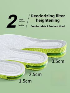 XIANZHAO |  Invisible Comfortable Shoe Inserts Mens Womens Anti-Odor Heightening Soft Bottom Breathable Absorbent Summer Footwear