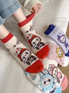 Cute Lab u bu Cotton Sock 5Pairs/Set Kids Socks 3-6 Yrs Old Baby Socks Cartoon Boy Girl Socks
