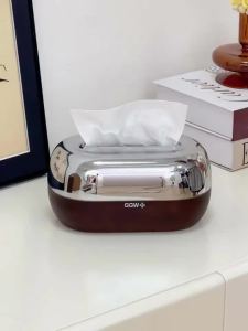Luxury Desktop Tissue Box Cover Creative Napkin Holder for Living Room Bedroom Hotel Coffee Table Modern Home Decor 티슈 케이스