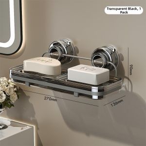 ZHENMIAO | Suction Cup Soap Box Wall Mounted Bathroom Drainage Rack