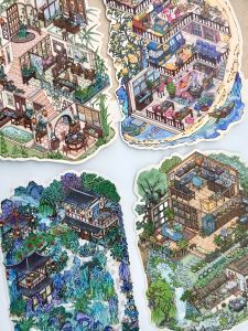 2.5D DIY Decal Miniature Scene Decoration