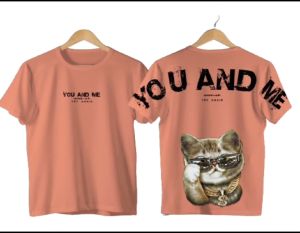 Arsyla - BAJU KAOS DISTRO GAMBAR KUCING YOU AND ME CREAM KEREN / KAOS BONEKA KUCING - KAOS PRIA WANITA TERBARU TERMURAH