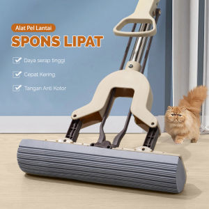 COD - Alat Pel Set Tarik Peras Pembersih Lantai Karet Spons lipat Praktis (C3A1) / Pengering Lantai Otomatis Peras Modern / Sponge Mop Cleaning Mop Magic Mop Berkualitas Termurah