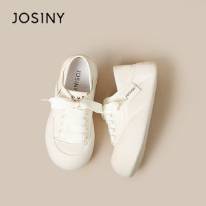 Josiny | Chunky Cute Thick-Soled White Sneakers Women Shoes Two-Way Wearable