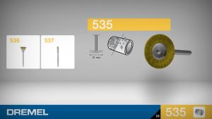 [ GH HARDWARE ] DREMEL 535 Brass Brush 19mm - 2 pcs / pkt