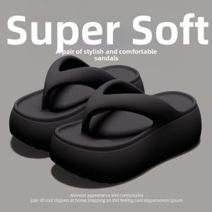 BUYANGSI | Non-slip Thick Heel Slip-on Flip Flops Sandals