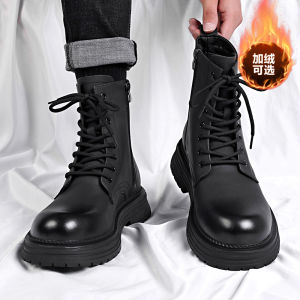 Mens High-Top Martin Boots Winter Outdoor Thick Bottom Mountain Climbing Desert Short Boots Retro British Style Work Boots