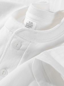 Seamless Tube Knit! 250g Heavyweight Pure Cotton Skin-friendly Short Sleeve T-shirt American Henry Collar Loose Simple Versatile Top