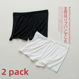 Yumi Rui Modal Safety Pants for Women Summer White Regular Thickness Shorts Bottoming Pants Anti-Light Non-Rolling Black