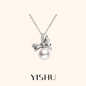 YISHU | Dây Chuyền Hạt Ngọc Trai Kim Cương Bạc Sterling
