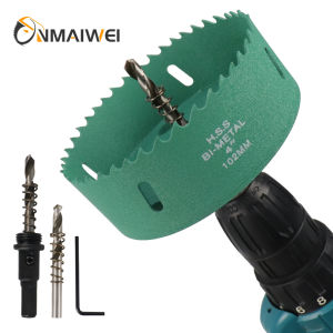 2"/3"/4" Inch Hole Saw Bi-metal Hole Cutter Fast Chip Remova Handy Hole Saw Kit Set for Metal Wood Plastic Cutting with Arbor