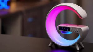 แท่นชาร์จไร้สาย G6 แท่นชาร์จไร้สายมัลติฟังก์ชั่น ลำโพงขนาดเล็ก ไฟกลางคืน TF RGB สำหรับ iPhone 15 14 13 12 Mini/Pro/Plus/Pro Max Zweicx