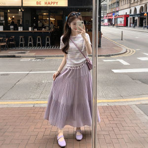 XUECAIQI | Youthful Summer Outfit Two-Piece Set T-Shirt and Skirt