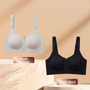 QIANLINGMEI | Slimming Full Cup Front Zipper Anti-Sag Bra