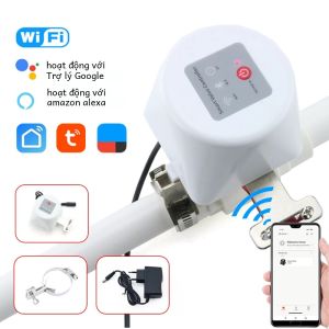 Tuya WiFi Thông Minh Van Nước Gas Ngắt Van Bi Có Hẹn Giờ Cho Sân Vườn Thông Minh Bộ Điều Khiển Vòi Alexa Google Trợ Lý Tương Thích