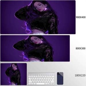 Bandai | XXL Mouse Pad PC Purple Anime Girl Gamer Mousepad Laptop Computer Keyboard Accessories Mouse Mat Rug Extended Desk Mats 50x100cm