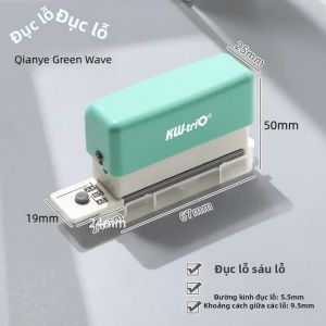 Máy Đục Lỗ Giấy 6 Lỗ A5/B5/A4 Nhiều Màu Sắc Dụng Cụ Đóng Gáy Cho Văn Phòng & Trường Học