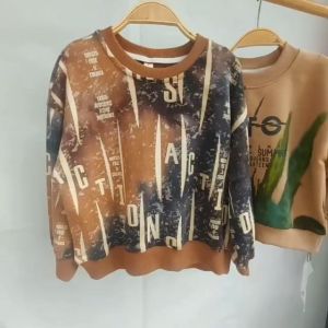 Áo nỉ bé trai size đại Áo thu đông cho bé 3-10 tuổi loang phối màu kiểu dáng khỏe khoắn thời trang