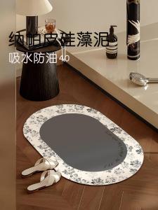 Thảm Phòng Tắm Bằng Vật Liệu Sét Silica Algae Thảm Chống Trượt Thảm Thảm Nhẹ Sang Trọng Thoáng Khí Cho Cửa Nhà Vệ Sinh