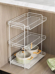 Kitchen Multi-layer Storage Rack Tabletop Pot Holder Home Use Carbon Steel Shelf Organizer for Utensils And Dishware