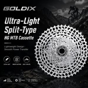 GOLDIX 10/11/12 Speed MTB Cassette 46T 50T 52T HG Compatible Ultra Light Split Type Mountain Bike Freewheel Sprocket Parts Gear