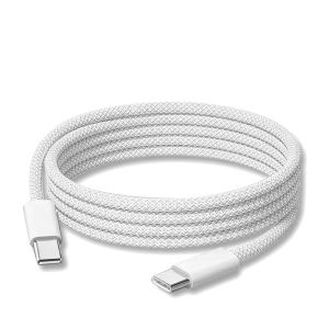 สายชาร์จเร็ว PD 60W USB C to Type C แบบถักหลากสี สำหรับ iPhone 16 15pro Huawei Xiaomi Samsung จำนวน 1 ชิ้น 3 ชิ้น 5 ชิ้น 10 ชิ้น