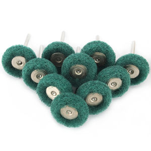 1" Wool Felt Grinding Sanding Head Abrasive Buffing Wheel with 3mm Shank Cotton Thread Polishing Mini Brush for Dremel Dril