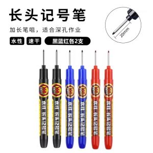 Long-Lasting Marking Pen Deep Hole Long Head Water-Based for Tile Installation Construction Site Special Use Black Fine Point