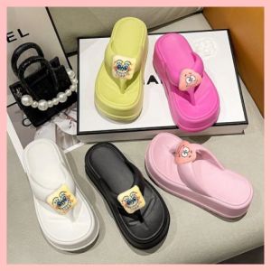 LHshoess พร้อมส่ง รองเท้าแตะผู้หญิงแฟชั่น รองเท้าแตะเสริมส้น รองเท้าแตะหูหนีบเสริมส้น 2 นิ้ว วัสดุยาง eva น้ำหนักเบา ไม่หนักเท้า สั่งอย่างดี