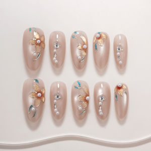 LANTINGFANG | Handmade Dunhuang Enamel Short Nails
