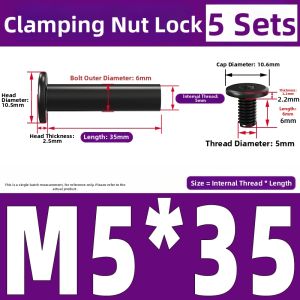Yi Se Dian Zi | flat chastity cage Black 304 Stainless Steel Flat Hexagonal Head Matching Lock Nut Furniture Screw Cap