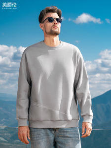 Enjeolon | Heavy Cotton Air Layer Loose Round Neck Sweatshirt 370g