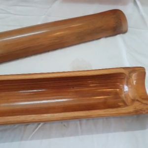 Ống tre trang trí bàn tiệc Ống Tre Đựng Đồ Ăn Sushi Bánh Kẹo Hoa Quả Decor Trang Trí Tiểu cảnh ống tre độc đáo sinh động để bàn bể cá trang trí phòng khách ... size 44x9.5 cm