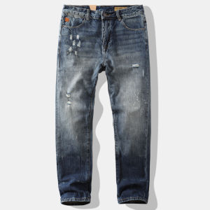 XIAXIANG | Quần Jeans Bò Selvedge Mềm Cotton Đơn Giản Phong Cách Đường Phố Cổ Điển