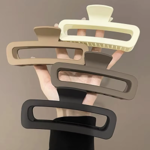 กิ๊บหนีบผมทรงสี่เหลี่ยมผืนผ้าขนาดใหญ่ 13 ซม. แบบเรียบง่าย สีด้าน สำหรับผู้หญิง ดีไซน์หรูหรา ทันสมัย เหมาะสำหรับสาวๆ