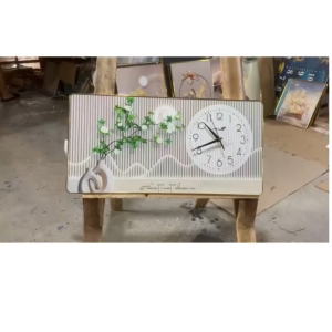 Đồng hồ in tranh tráng gương Hoa nghệ thuật" làm quà tặng ý nghĩa- Decor tranh đồng hồ phong cách nhẹ nhàng hiện đại