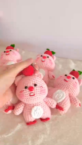 [Có sẵn] Móc khoá Loppy bằng len handmade thủ công siêu cute
