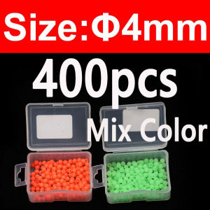 200/400pcs Soft Mini Fly Tying Glow Beads Fly Tying Material Wet Fly Saltwater Fishing Sabiki Fly Luminous Hot Beads Egg Roe 4mm