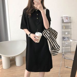 YILU | Slimming Retro Polo Neck Tunic Dress