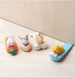 Cute Animal Shaped Door Stoppers Anti-pinch Hand Safety Doorstop Home Anti-collision Doorstops Plug Top