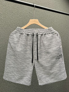 Youth Fashion High End Patchwork Shorts Men Summer Loose Straight Casual Outdoor Wear Five Sports Pants Briefs