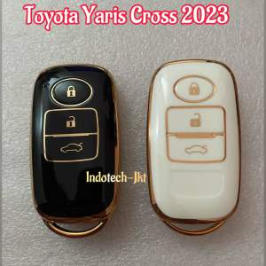Case Cover Sarung Kunci Mobil Toyota Yaris Cross 2023 LIST GOLD