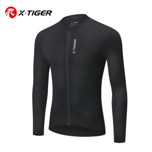 X-TIGER Cycling Jersey Long Sleeve Zipper Sports Mens cycling shirt Professional Slim Fit Bicycle clothing Man cycling maillot
