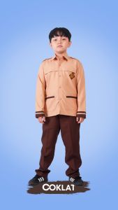 Celana Pramuka SD Sekolah Dasar Panjang Coklat Cokelat Standar Laki-laki Cowok Putra Cewek Putri Perempuan