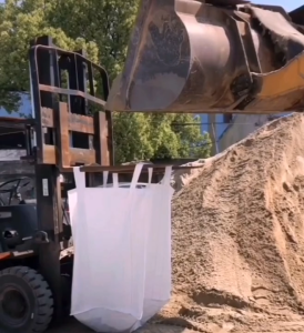 Big bag ถุงบิ๊กแบ็ค ขนาด 90x90x110 cm. ปากกระโปรง-ก้นพวย มีถุงพลาสติกข้างใน GT3-1 ถุงบิ๊กแบ็ก ถุงบิ๊กแบ๊ค ถุงจัมโบ้ ถุงกระสอบ